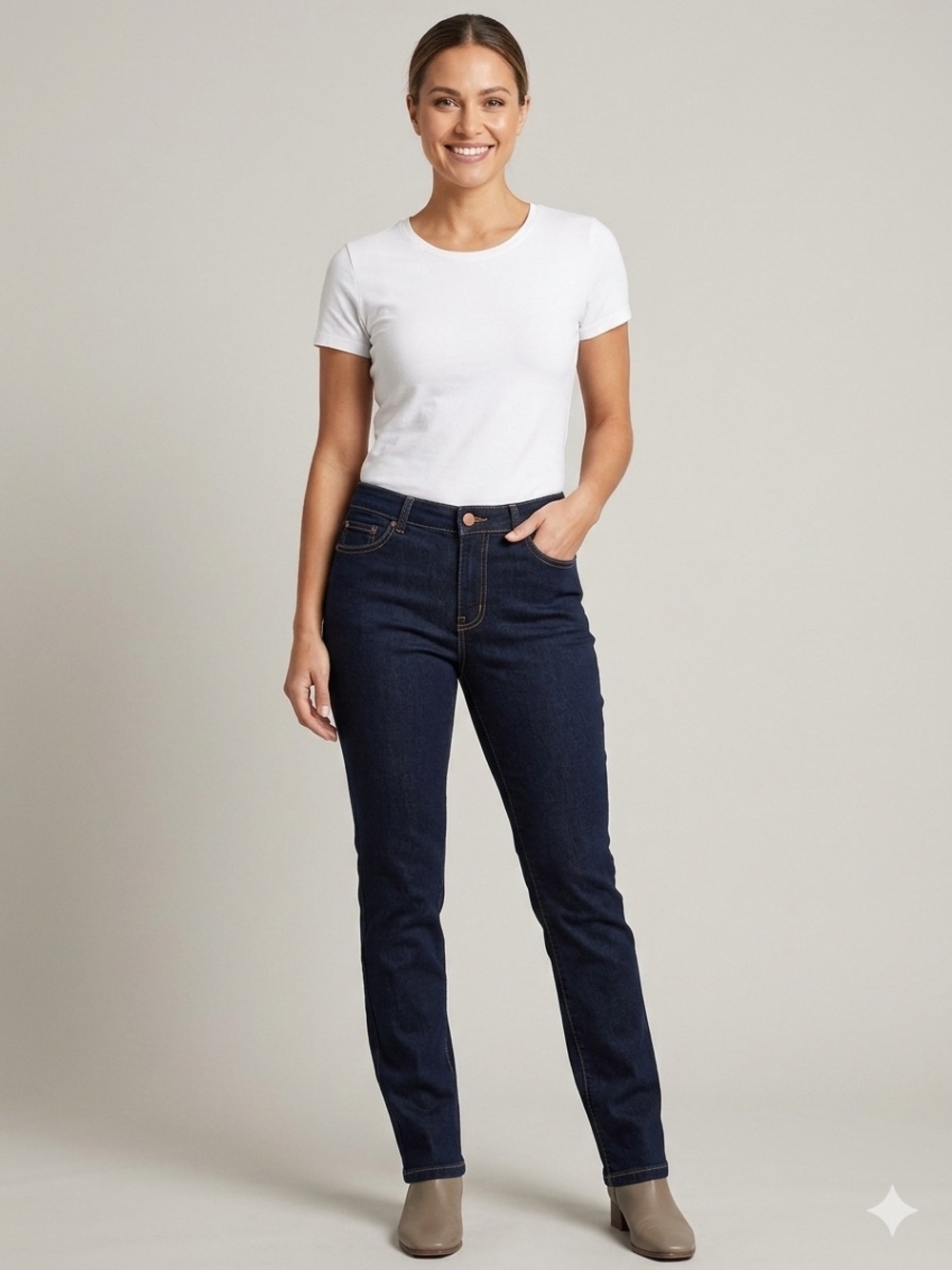 Tint The Eternal Mid-Rise Dark Blue Jeans- Size 12